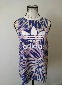 Adidas Women’s Tie Dye Muscle Tank Size Medium Racerback Top - Picture 1 of 3
