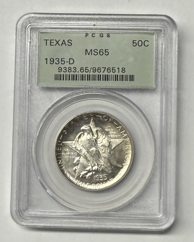 1935-D Texas Commemorative Half Dollar PCGS MS65 in OGH - Image 1 of 3