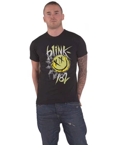 Camiseta Blink 182 Big Smile Band Logo nueva oficial para hombre negra - Imagen 1 de 4