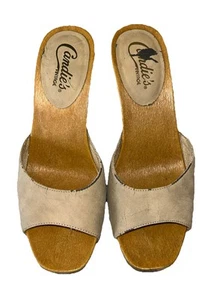 Vintage 80’s-90’s Candies hellbraune High Heel Pantoletten Größe 8M - Bild 1 von 7