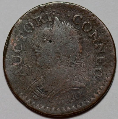1787 Connecticut Colonial Copper Coin - Laughing Head - Image 1 of 4