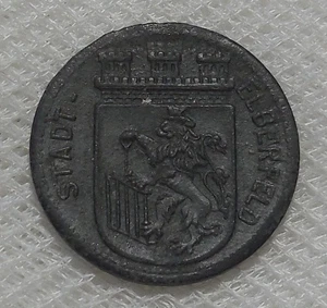 1917 ELBERFELD GERMANY 10 PFENNIG EMERGENCY COINAGE NOTGELD TOKEN - Picture 1 of 2