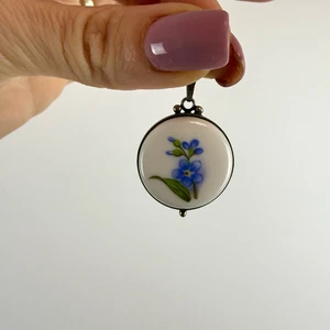 Antiker sowjetischer Anhänger aus Emaille und Cloisonné, Porzellan filigran UdSSR - Bild 1 von 11