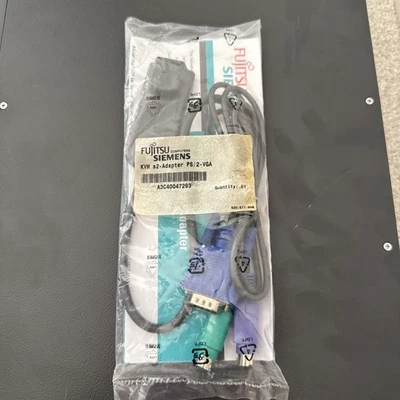 New Fujitsu KVM Console Switch Cable S2 Adapter PS2 VGA A3C40047293 - Image 1 of 2