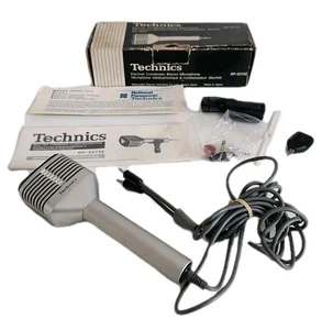 Technics Vintage Microphone RP-3215E Electret Condenser Stereo Mic, Access & Box - Picture 1 of 14