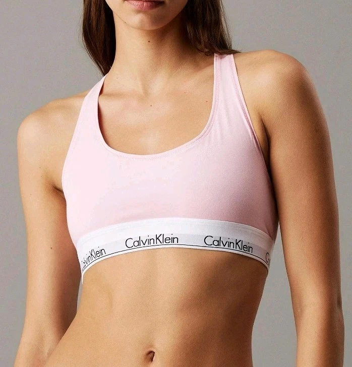 NEW Calvin Klein Modern Cotton Unlined Bralette (Light Pink, Large) - Image 1 of 4