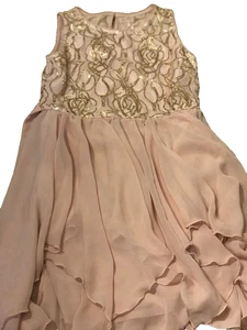 Holiday Dress rose gold color Amy Byer size 16 - Picture 1 of 3