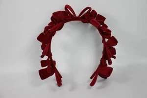 SHUSHU/TONG X YVMIN Ladies Red Velvet Bow Detail Headband O/S - Picture 1 of 12