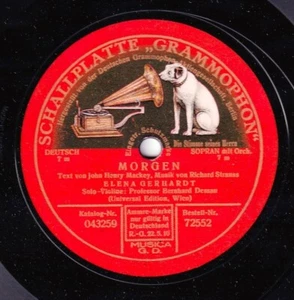Gerhardt; Dessau. Strauss (Morgen; Wiegenlied). Grammophon 72552. NM- - Picture 1 of 2