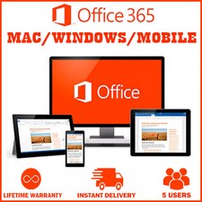 Microsoft Office 365 2016/2019 Pro Plus Lifetime 5Users (PC/MAC/Mobile) 5TB 🔥