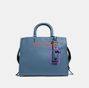 Borsa a tracolla Coach Rogue 30 pelle ciottoli blu ardesia nuova con etichette F38124 - Foto 1 di 9