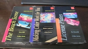 LOT OF 3 VHS AIRBRUSH GETAWAY SERIES 2 LICENSE PLATES BEACH SCENE COLOR WORK - Imagen 1 de 2