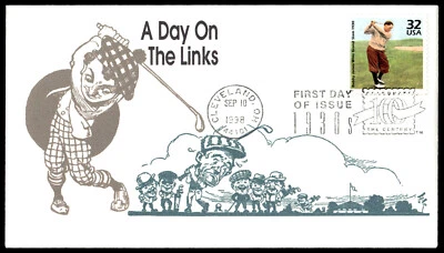 1998 Bobby Jones Wins Grand Slam FDC- A Day on the Links Nostalgia Cachet - Image 1 of 2