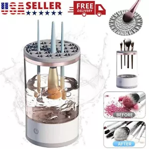 Electric Makeup Brush Cleaner Automatic Cosmetic Brushes Cleaning Machine US New - Picture 1 of 8