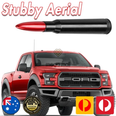 Short Antenna Bullet RED for FORD F 150 RAPTOR F-150 250 350 Super Duty 50 CAL - Image 1 of 4