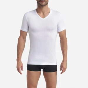T-Shirt Uomo Dim Cotone Bianco – Set 2 Pezzi, Scollo a V, Traspirante - Imagen 1 de 1