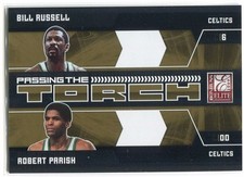 2009-10 Donruss Elite Passing the Torch Gold 2 Robert Parish Bill Russell 54/100