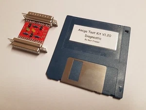 Amiga Test Disk Floppy Diagnostics Utility v1.21 & Serial/Parallel port dongle - Picture 1 of 6