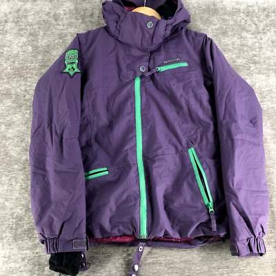 Vintage Rossignol Women's Ski Jacket Zip Purple Pockets Logo Small Performance - Image 1 of 4