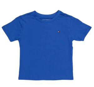Tommy Hilfiger Boys T-Shirt Short Sleeve Crew Neck Kids Flag Logo Tee Sz 6 Blue - Picture 1 of 2