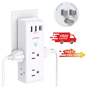 Surge Protector Outlet Extender with Rotating Plug, 6 AC Outlets, 2 USB, 1 USB C - Picture 1 of 8