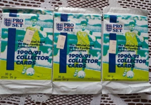 Pro Set Soccer "Football" Association Unopened Card Packs (3) 1990/91 Cards - Picture 1 of 2