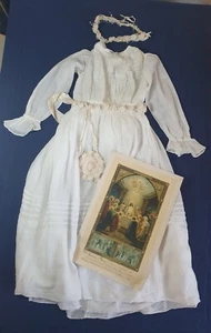 Rare Magnifique Robe de Communion qui a eu lieu le 15mai 1932 à Paris. - Afbeelding 1 van 18
