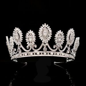 6cm Wysokość Najwyższej jakości CZ Kryształ Ślub Ślub Ślub Królowa Księżniczka Bal szkolny Tiara Korona