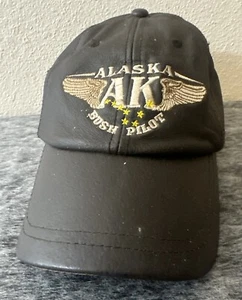 Vintage Alaska Bush Pilot Hat Cap Adjustable Strapback Brown Leather Aviation - Picture 1 of 7