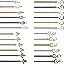 Bastoni per Tende Estendibili da 120 a 210 cm e 210 a 300cm Asta Decorata Anelli