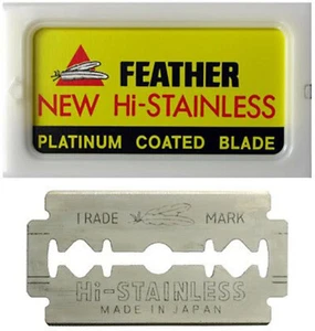 100 PLUMAS Nuevas Hojas de Doble Borde Recubiertas de Platino de Alto Acero Inoxidable 10 Paquetes - Imagen 1 de 1