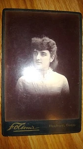 ANTIGUA FOTO REAL 1890-1905s,.Tarjeta de estudio "JOVEN BELLAS DAMAS-RETRATO" - Imagen 1 de 6