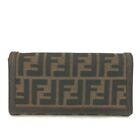 FENDI Zucca Canvas Leather Bifold Long Wallet/9Y2640
