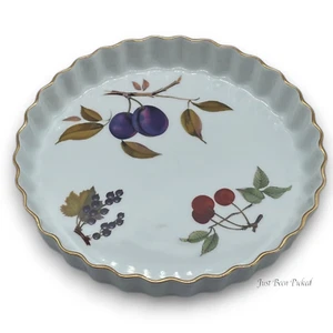 Plato Royal Worcester Evesham 9" Quiche Pastel Tarta Fruta Patrón - Imagen 1 de 2