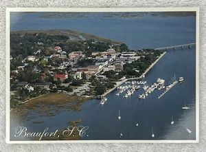 Aerial view of Beaufort South Colorina Postcard - Picture 1 of 2