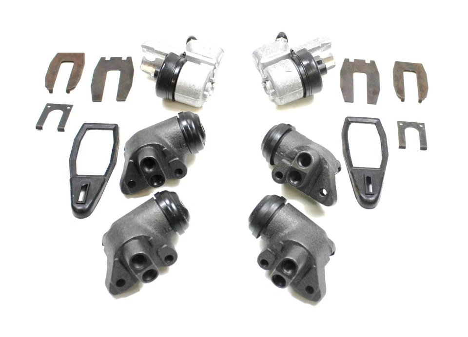 SET OF 6 FRONT & REAR  BRAKE CYLINDERS & CLIPS FOR WOLSELEY 15/60 & 16/60 - Image 1 of 1