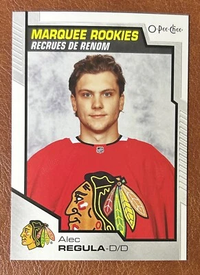 2020-21 O Pee Chee Marquee Rookies 635 Alec Regula Chicago Blackhawks - Image 1 of 2