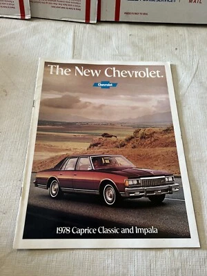 Chevrolet Caprice 1978 clásico e Impala concesionario folleto de ventas automático fabricante de equipos originales Chevy Foto 1 de 4