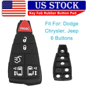 Replacement for 2008-2016 Chrysler Town & country Key fob Rubber 6 Button Pad - Foto 1 di 8