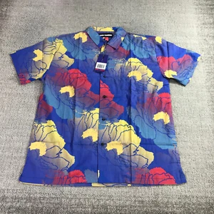 Double Rainbow Shirt Mens Medium Button Up Party Cocktail Fast Hawaiian Camp  FD - Picture 1 of 13