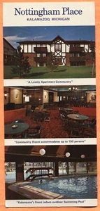 Kalamazoo MI Nottingham Palace 9 Zoll Werbekarte um 1980 - Bild 1 von 3