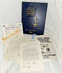 'THE KEEL' GREAT LAKES U.S. NAVAL TRAINING CENTER YEARBOOK 1961 & USS SARATOGA - Picture 1 of 8