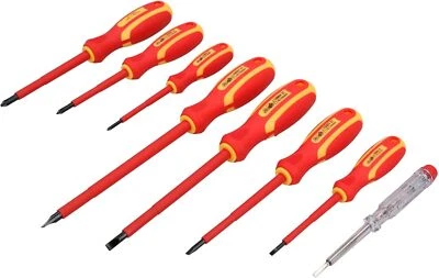 247-BID Screwdriver Electricians Set VDE + Tester 1000v Fully Insulated Magnetic 8PC