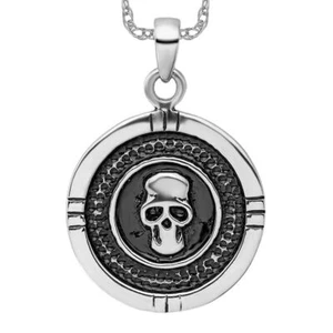 925 Sterling Silver Skull Necklace - Picture 1 of 12