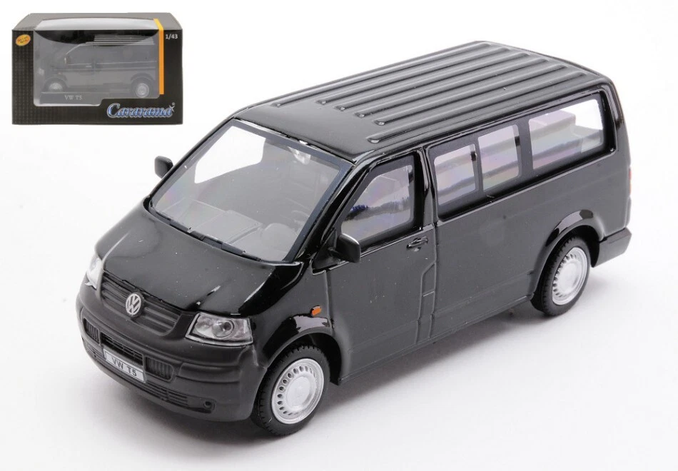 Modellino auto scala 1:43 VW T5 MINI BUS 2010 BLACK diecast modellismo statico - Immagine 1 di 1