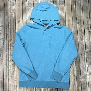 Relwen Huckberry Windsurf Hoodie Snap Pullover Sweatshirt Large Mens Blue - Picture 1 of 6