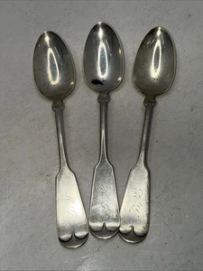 1895 TOWEL Silver Old Colonial Sterling 5.5" Teaspoon ~ Lot of 3 ~ Fiddleback - Picture 1 of 6