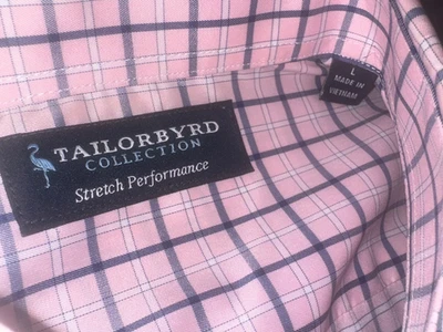 Camisa Colección Tailorbyrd Elastizada A Cuadros Botones Lila Cuadros Talla L Foto 1 de 4