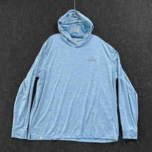 Johnnie-O Talon Hoodie Mens XXL Blue Maverick Heather UPF 50 Golf Pullover - Picture 1 of 8