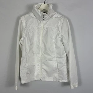 Izod Golf Convertible White Jacket Vest Womens Size Medium Stow away Hood Tennis - Picture 1 of 10